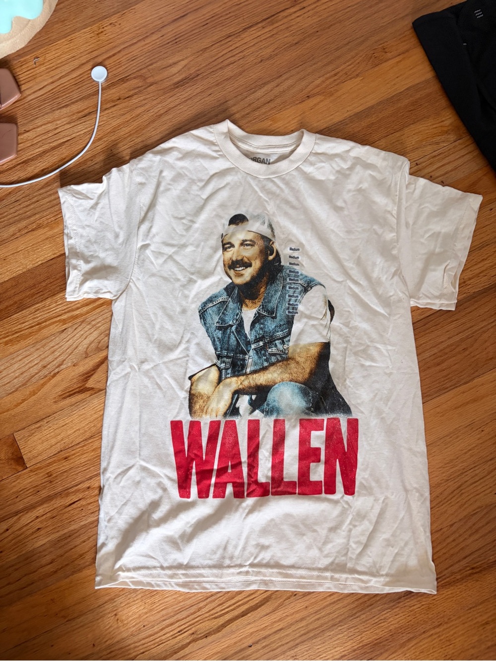 Morgan Wallen Graphic Short-Sleeve Tee - White NWOT Womens medium